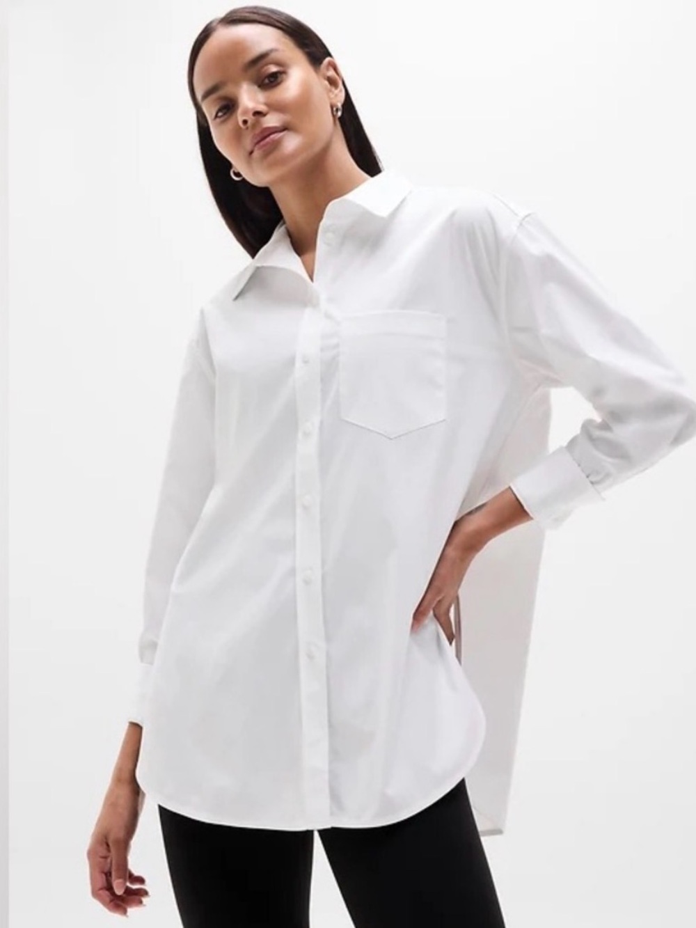 Athleta Classic White Button-Down Shirt - Women